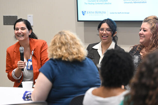 Group of participants sharing a laugh.
