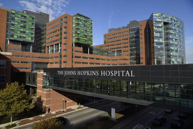 Exterior photo of Johns Hopkins Hospital