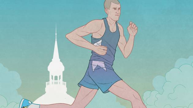 Cartoon man running