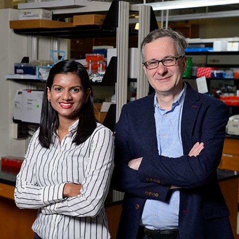 Hasini Jayatilaka (left) and Denis Wirtz